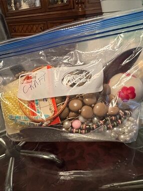 Craft Repurposing Craft Jewelry Lot - Various Colors and Designs 3.2 LBS